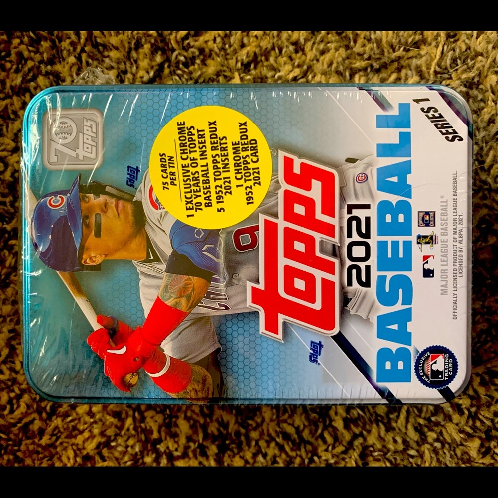 Unopened MLB TOPPS 2021 series one tin!!
